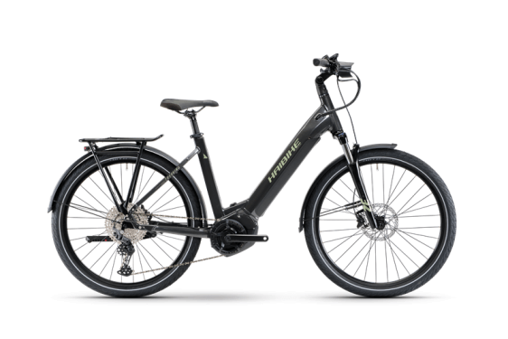 Черен електрически велосипед Haibike Trekking 7 i630Wh US46 cm '22