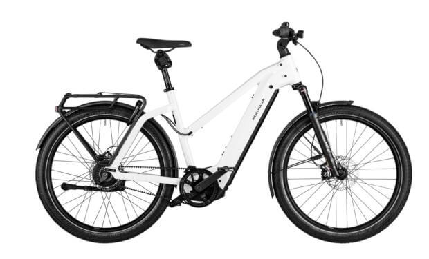 RM Charger4 Mixte GT vario HS TR46 cm '23 бял електрически велосипед (750Wh, Kiox300, с чанта за заключване)