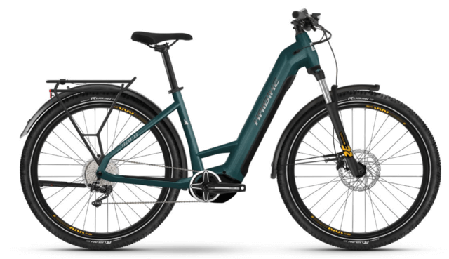 Зелен електрически велосипед Haibike Trekking 4 720Wh US50 '24