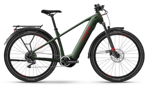 Зелен електрически велосипед Haibike Trekking 5 720Wh HE60 '24