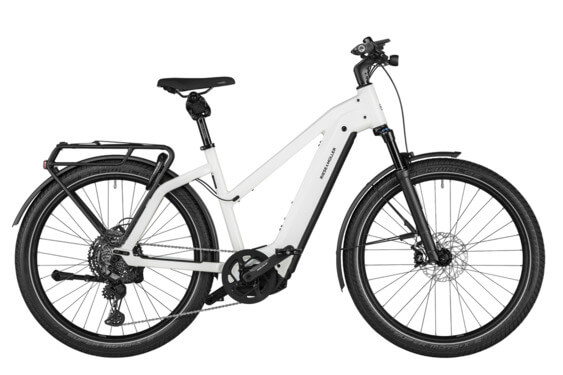 RM Charger4 Mixte GT vario HS TR53 cm '24 бял електрически велосипед (750Wh, Kiox 300, ABS, преден багажник с чанта, заключваща чанта)