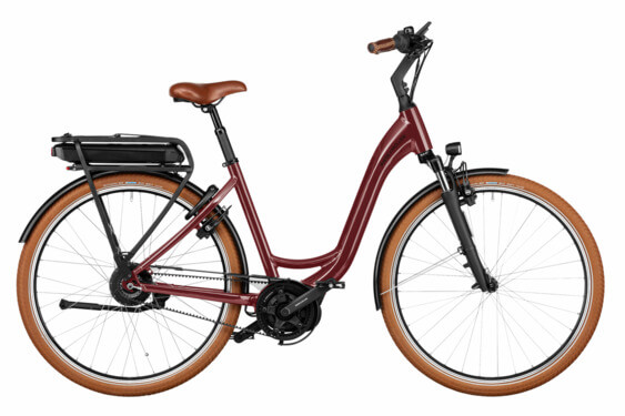 RM Swing4 безшумен електрически велосипед US51 cm '24 бордо (500Wh, предна кошница Kiox 300, със странични кошници, чанта със заключване)