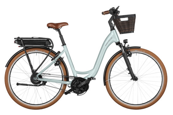 Зелен електрически велосипед RM Swing4 vario US43 cm '24 (500Wh, предна кошница Kiox 300, ключалка с чанта)