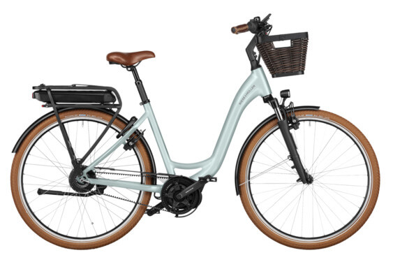 Зелен електрически велосипед RM Swing4 vario US46 cm '24 (500Wh, предна кошница Kiox 300, ключалка с чанта)