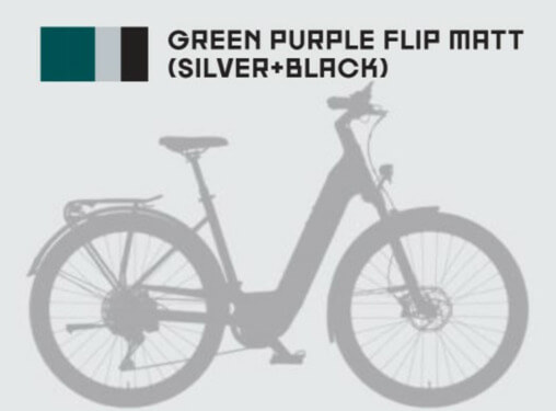 KTM MACINA GRAN 820 US56cm '25 зеленикаво лилав флип електрически велосипед