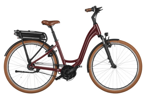 Електрически велосипед RM Swing4 silent US43 cm '25 бордо (500Wh, Intuvia 100, заключване с чанта, предна кошница)