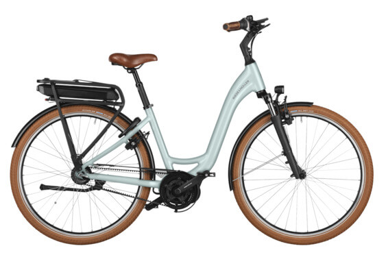 Електрически велосипед RM Swing4 silent US46 cm '25 в цвят sage (500Wh, Intuvia 100, заключване с чанта, предна кошница)