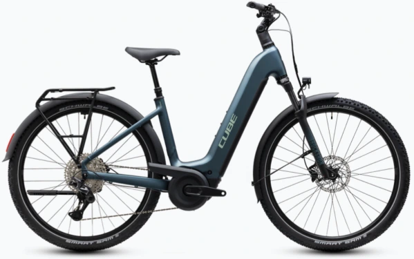 Електрически велосипед CUBE Nuride Hybrid Pro 800 US46cm '27, цвят синьо-зелен